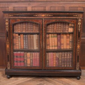 Victorian Ebonised Inlaid Bookcase SAI2199 Antique Furniture