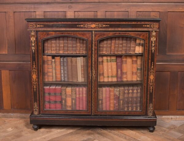 Victorian Ebonised Inlaid Bookcase SAI2199