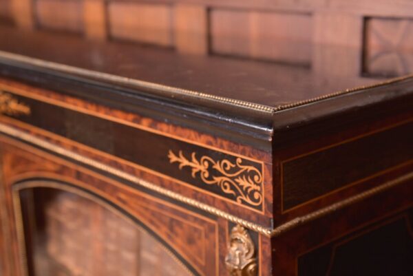 Victorian Ebonised Inlaid Bookcase SAI2199 - Image 12