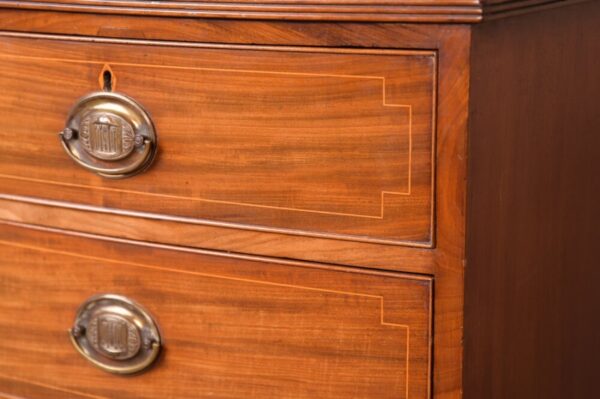 Handsome Georgian Mahogany Bow Front Chest Of Drawers SAI1704 - Image 5