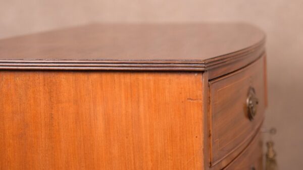 Handsome Georgian Mahogany Bow Front Chest Of Drawers SAI1704 - Image 9