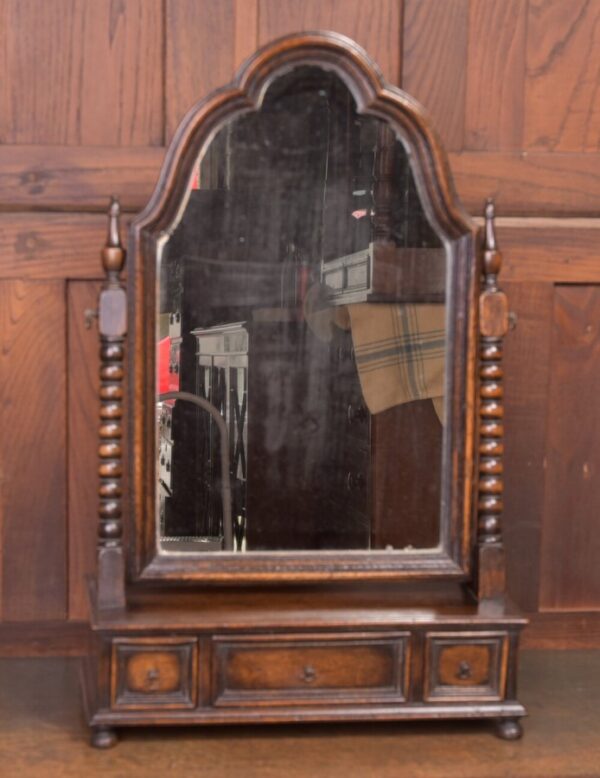 Edwardian Oak Cheval Mirror SAI1950 Antique Furniture 3