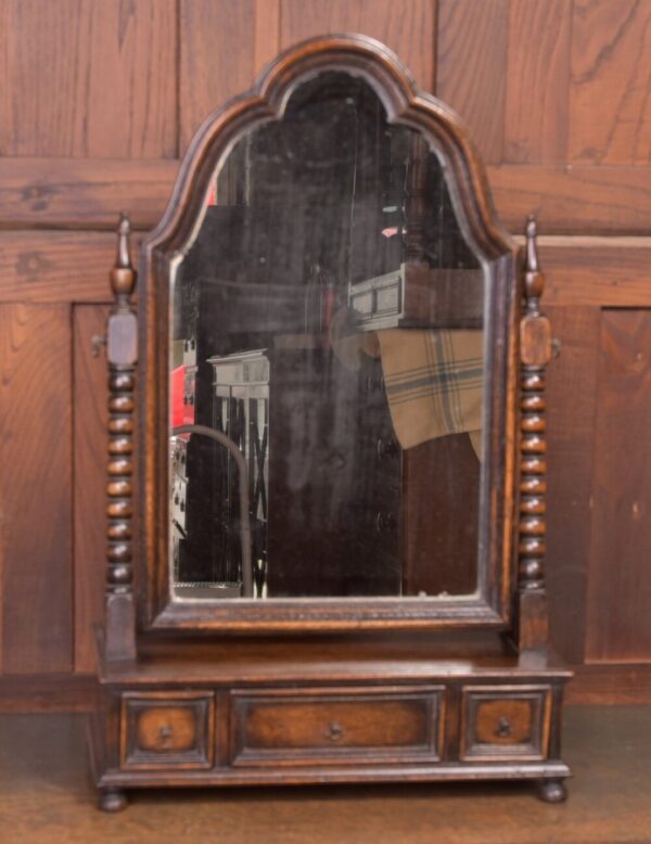 Edwardian Oak Cheval Mirror SAI1950
