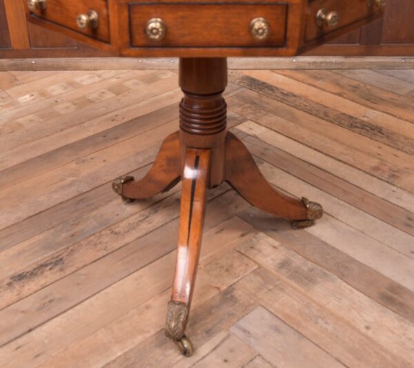 A Small Regency Mahogany Octagonal Drum Table SAI1947 - Image 4