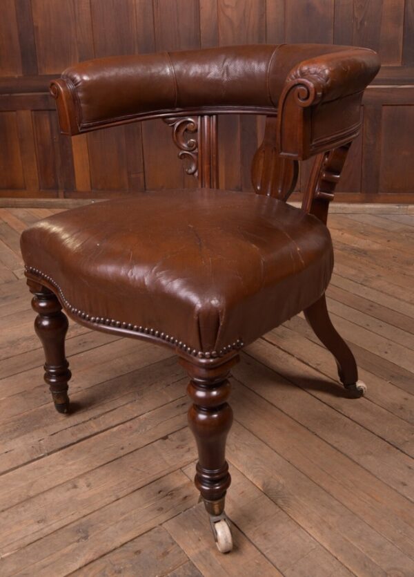 Victorian Mahogany Cock Fighting/ Desk Chair SAI2231 - Image 7