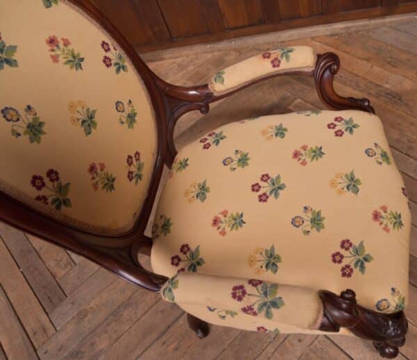 Victorian Walnut Arm Chair SAI2229 Antique Furniture 15