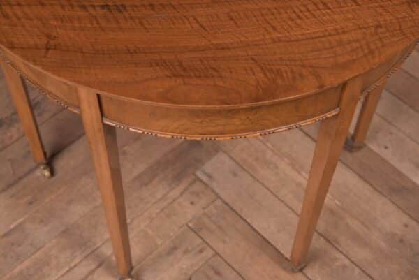 Edwardian Walnut Demi Lune Fold Over Tea Table SAI2227 Antique Furniture 6