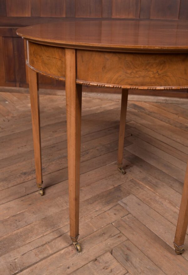 Edwardian Walnut Demi Lune Fold Over Tea Table SAI2227 Antique Furniture 7