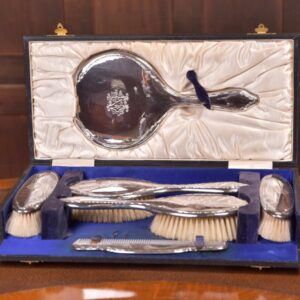 Walker And Hall Silver Dressing Table Set SAI2232 Antique Furniture