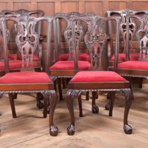 Fantastic Set Of 8 Mahogany Chippendale Style Dining Chairs SAI1958 Antique Furniture