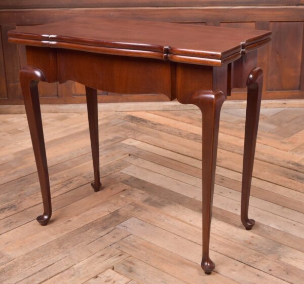 Quality Shaped Edwardian Mahogany Fold Over Card Table SAI1968