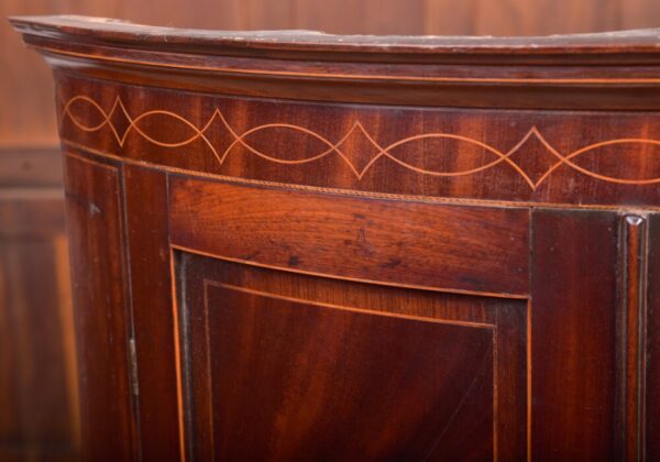 Georgian Mahogany Bow Fronted Hanging Corner Cabinet SAI1972 - Image 2