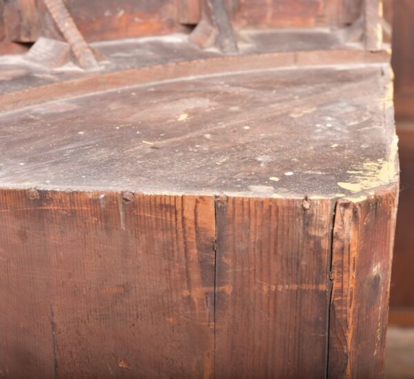 Georgian Mahogany Bow Fronted Hanging Corner Cabinet SAI1972 - Image 13