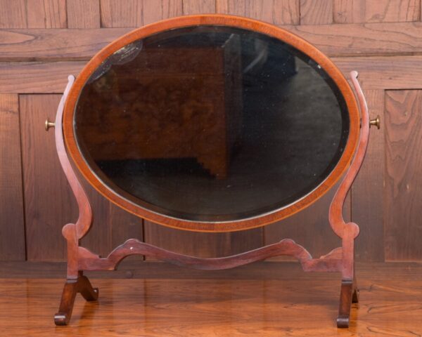 Edwardian Inlaid Mahogany Cheval Dressing Mirror SAI1974 Antique Furniture 3