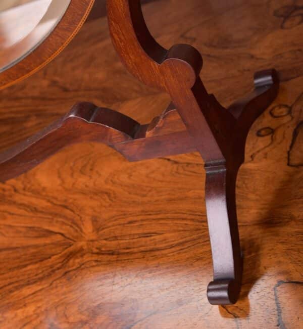 Edwardian Inlaid Mahogany Cheval Dressing Mirror SAI1974 - Image 3