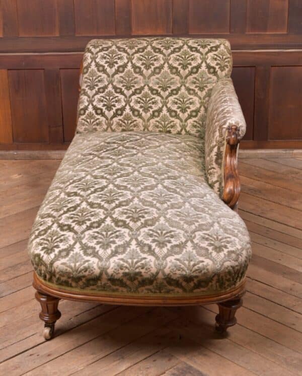 Victorian Walnut Chaise Longue SAI2238 Antique Furniture 6