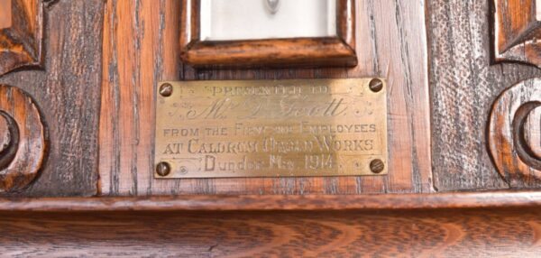 Edwardian Oak Aneroid Barometer SAI2241 Antique Furniture 14