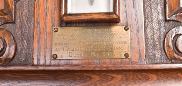 Edwardian Oak Aneroid Barometer SAI2241 - Image 9