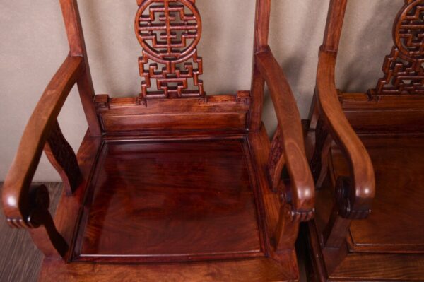 Fantastic Pair Of Chinese Hardwood Arm Chairs SAI1753 Antique Furniture 9
