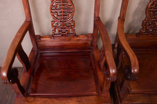 Fantastic Pair Of Chinese Hardwood Arm Chairs SAI1753 - Image 7