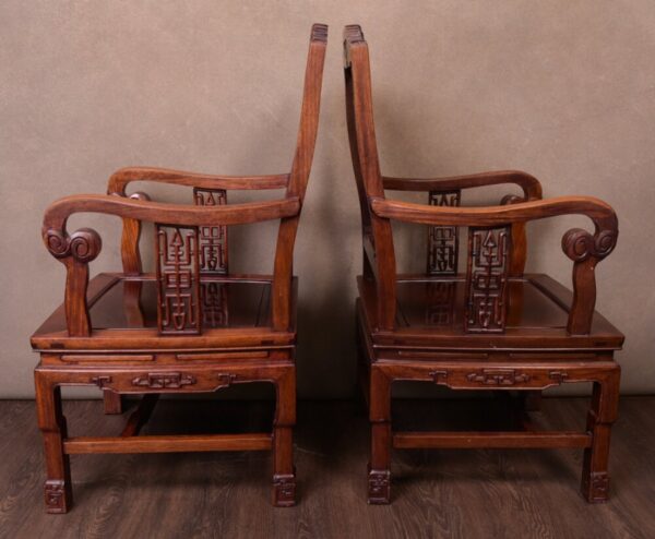 Fantastic Pair Of Chinese Hardwood Arm Chairs SAI1753 - Image 10