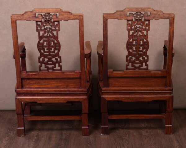 Fantastic Pair Of Chinese Hardwood Arm Chairs SAI1753 Antique Furniture 13