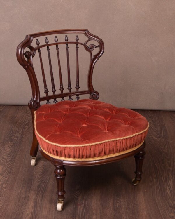 Superb Victorian Walnut Nursing Chair SAI1760 Antique Furniture 3
