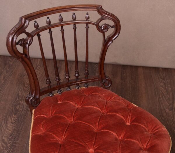 Superb Victorian Walnut Nursing Chair SAI1760 Antique Furniture 5