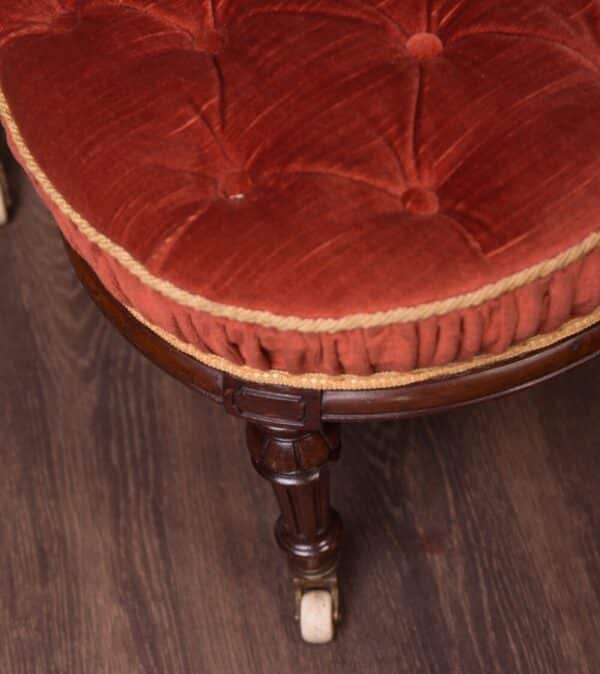 Superb Victorian Walnut Nursing Chair SAI1760 Antique Furniture 6
