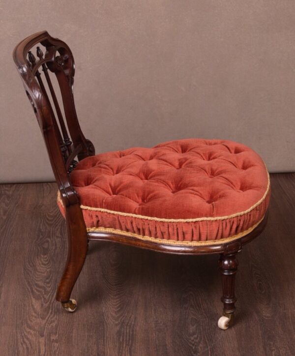 Superb Victorian Walnut Nursing Chair SAI1760 Antique Furniture 7