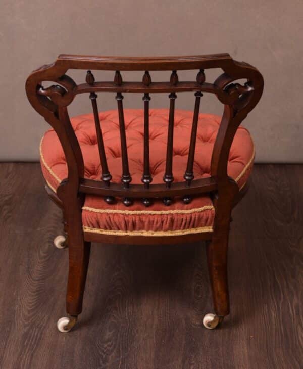 Superb Victorian Walnut Nursing Chair SAI1760 Antique Furniture 15