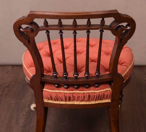 Superb Victorian Walnut Nursing Chair SAI1760 Antique Furniture 10
