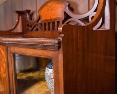 Art Nouveau Marquetry Mahogany Display Cabinet SAI2240 - Image 7
