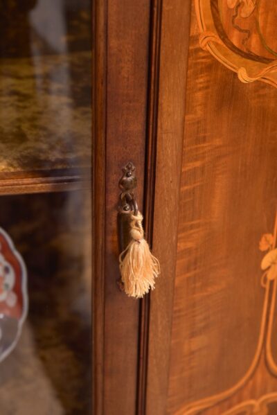 Art Nouveau Marquetry Mahogany Display Cabinet SAI2240 - Image 8