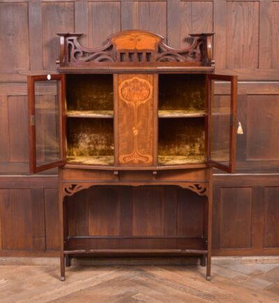 Art Nouveau Marquetry Mahogany Display Cabinet SAI2240 - Image 14