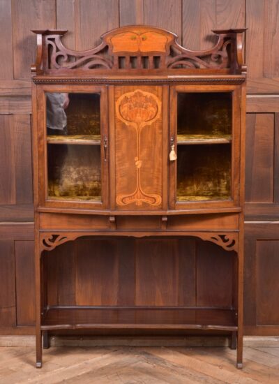 Art Nouveau Marquetry Mahogany Display Cabinet SAI2240 Antique Cabinets 20