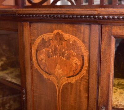 Art Nouveau Marquetry Mahogany Display Cabinet SAI2240 Antique Cabinets 22