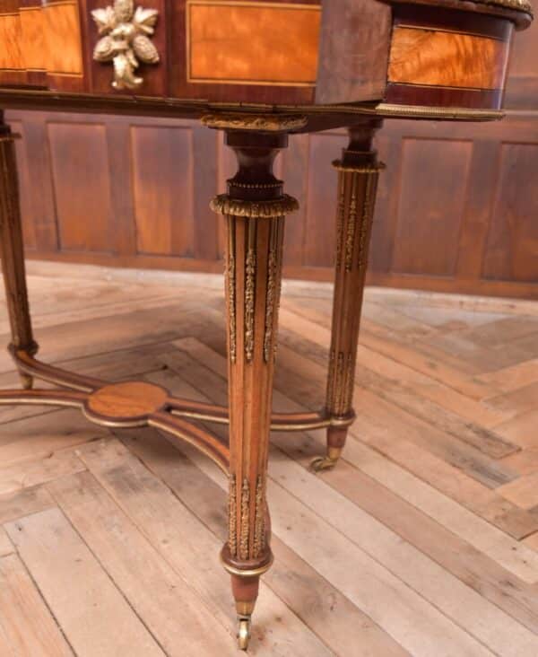 Outstanding Victorian Satinwood And Rosewood Kidney Shape Writing Desk SAI1985 - Image 7