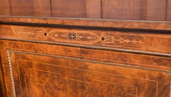 Fantastic Victorian Inlaid Burr Walnut Credenza SAI1992 - Image 3