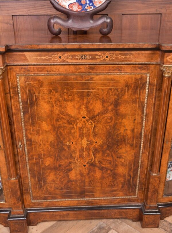 Fantastic Victorian Inlaid Burr Walnut Credenza SAI1992 - Image 7