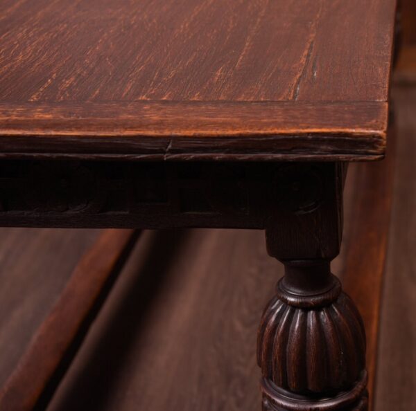 Fabulous 18th Century Carved Oak Refectory Table SAI1789 - Image 4