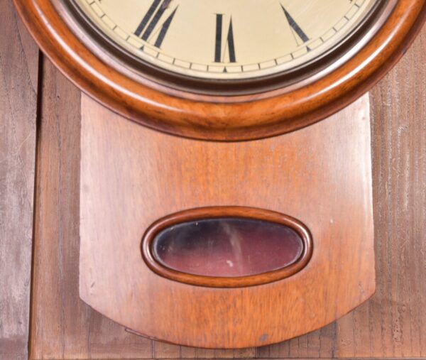 19th Century Mahogany Drop Dial Fusee Wall Clock SAI2017 Antique Furniture 4