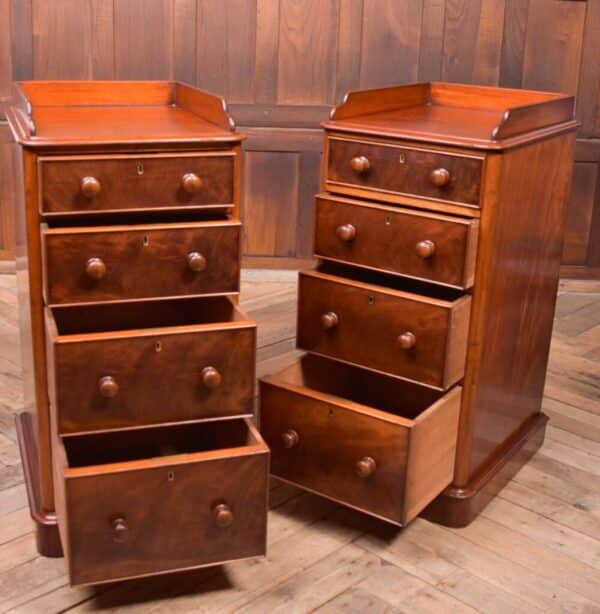 Pair Of Victorian Mahogany Bedside Chests SAI2022 - Image 4