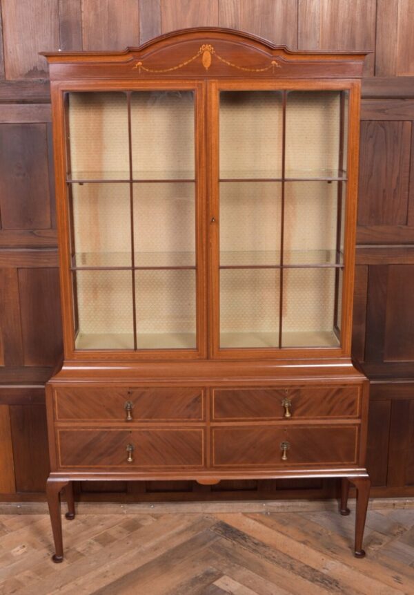 Quality Edwardian Inlaid Mahogany Display Cabinet SAI2019 Antique Furniture 4