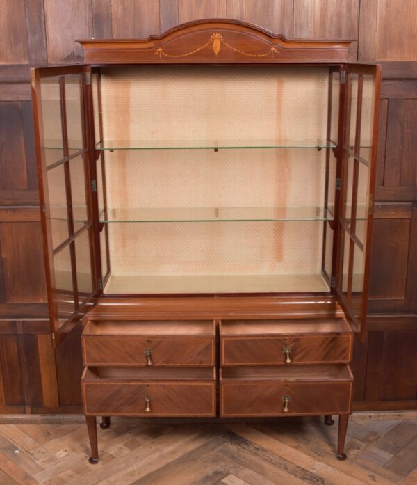 Quality Edwardian Inlaid Mahogany Display Cabinet SAI2019 - Image 4