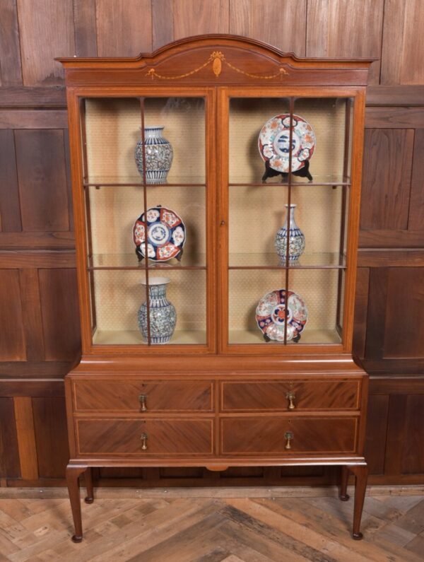 Quality Edwardian Inlaid Mahogany Display Cabinet SAI2019 Antique Furniture 3