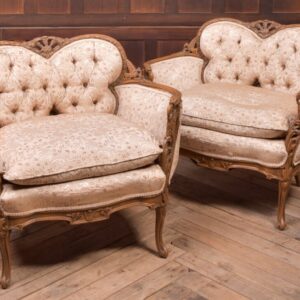 Pair Of French Carved Walnut Arm Chairs SAI2020 Antique Furniture
