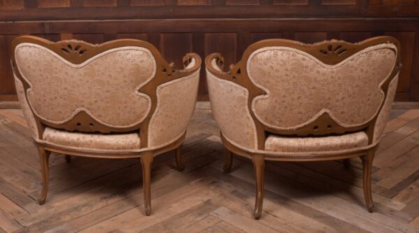 Pair Of French Carved Walnut Arm Chairs SAI2020 Antique Furniture 11