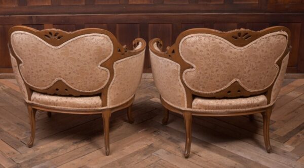 Pair Of French Carved Walnut Arm Chairs SAI2020 - Image 9