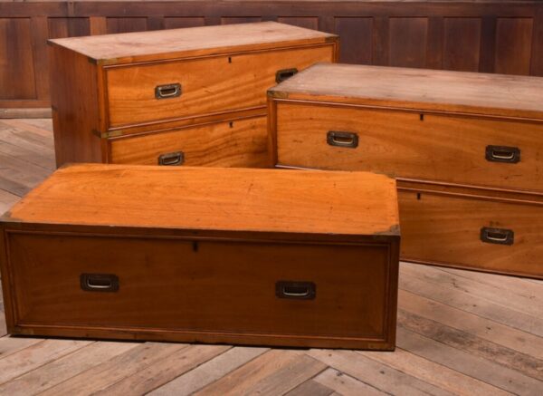 Fantastic 19th Century Camphor Wood 3 Part Campaign Chest SAI2011 - Image 2